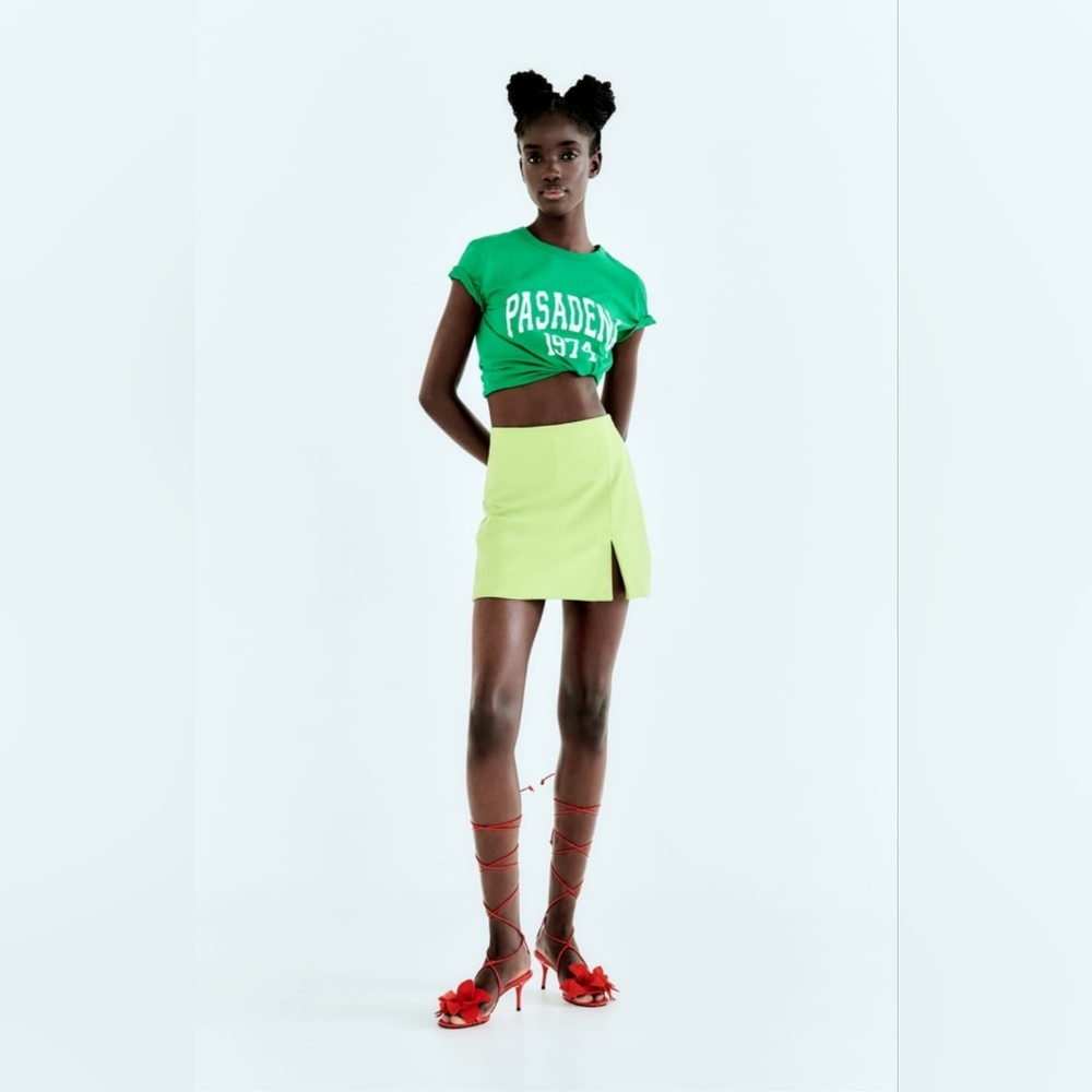 Zara Slit Hem Skort - XL